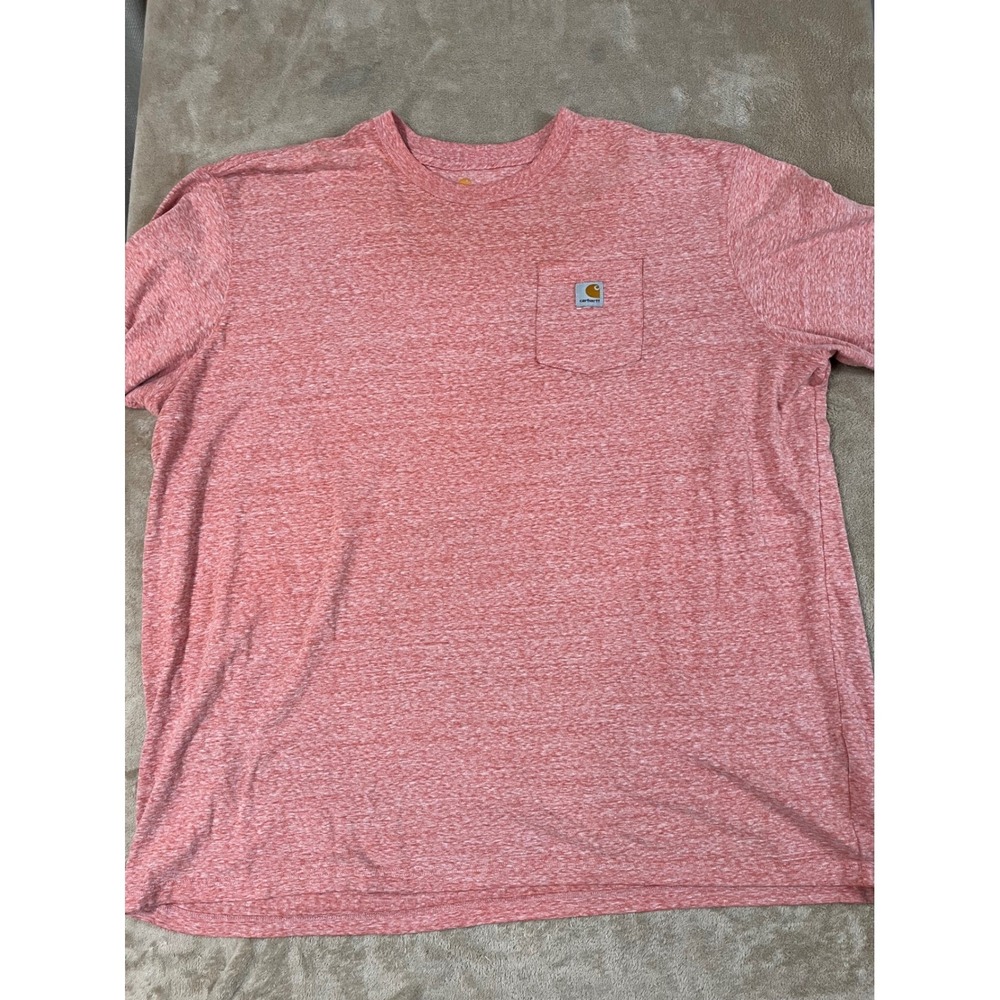 Carhartt Original Fit Tee Shirt Men's 4XL-Tall Orange Crew-neck Cotton S/S EUC